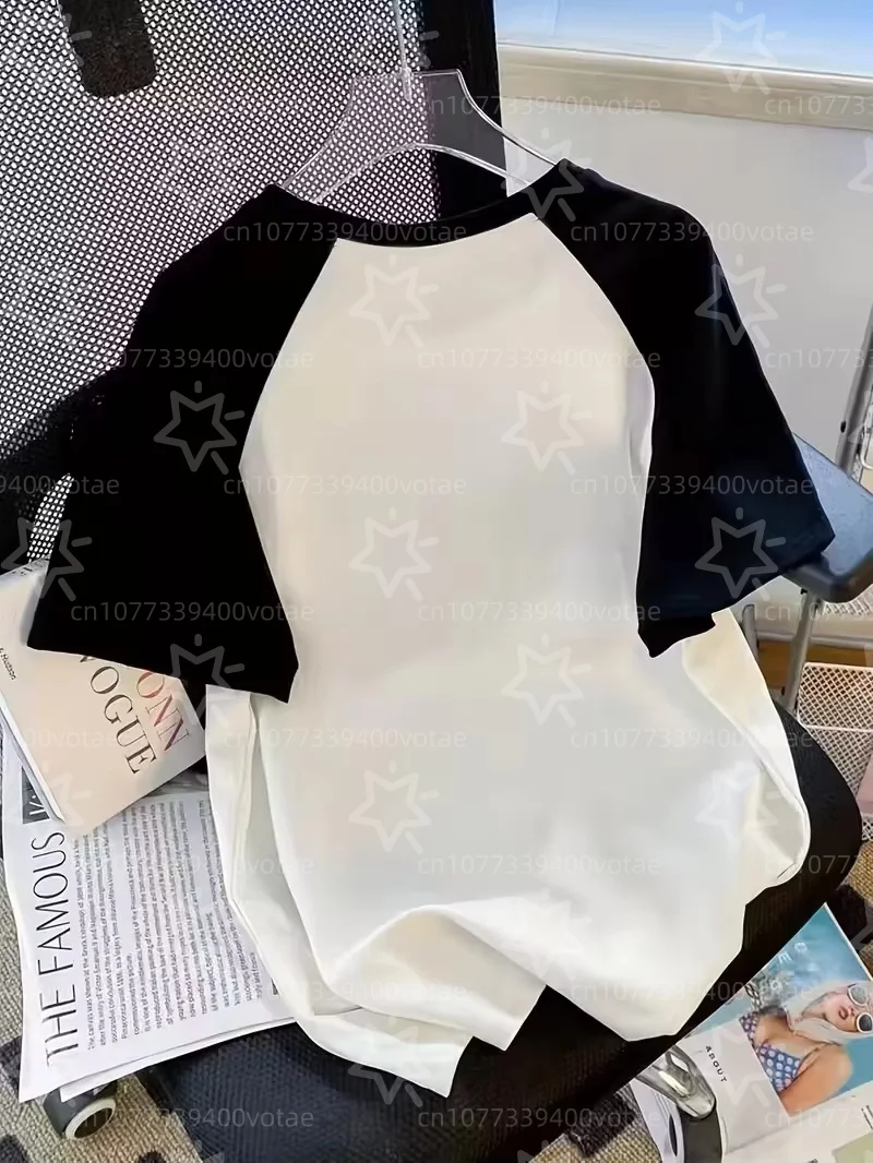 Plus Size Women's Y2k Star Design Pattern Printed T-shirts Summer Minimalist Casual Texture High Quality Loose Pullover Tops