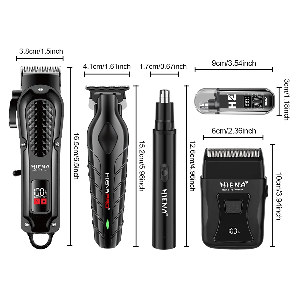 Hair Clipper Cordless 5-1 Electric Hair Cutting Machine Portable Shaver Barber USB Fast Charging Hair Trimmer For men gift tools