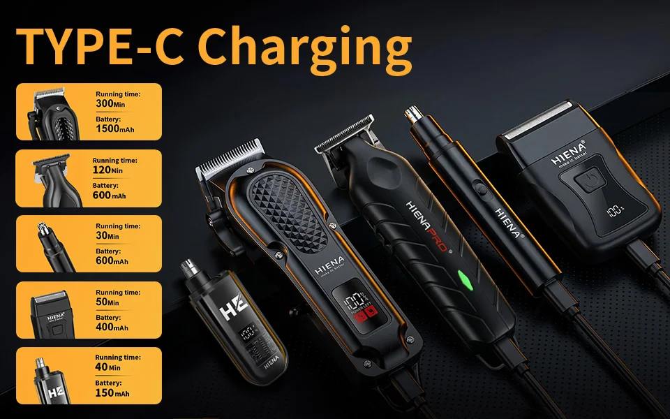Hair Clipper Cordless 5-1 Electric Hair Cutting Machine Portable Shaver Barber USB Fast Charging Hair Trimmer For men gift tools