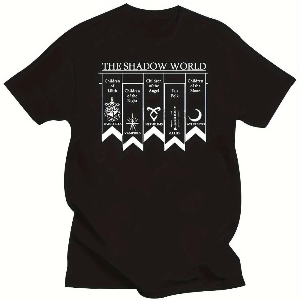 Men's Shadowhunters TV Show T-Shirt Officially Licensed Shadow World Graphic Tee Men's T-shirts for Summer