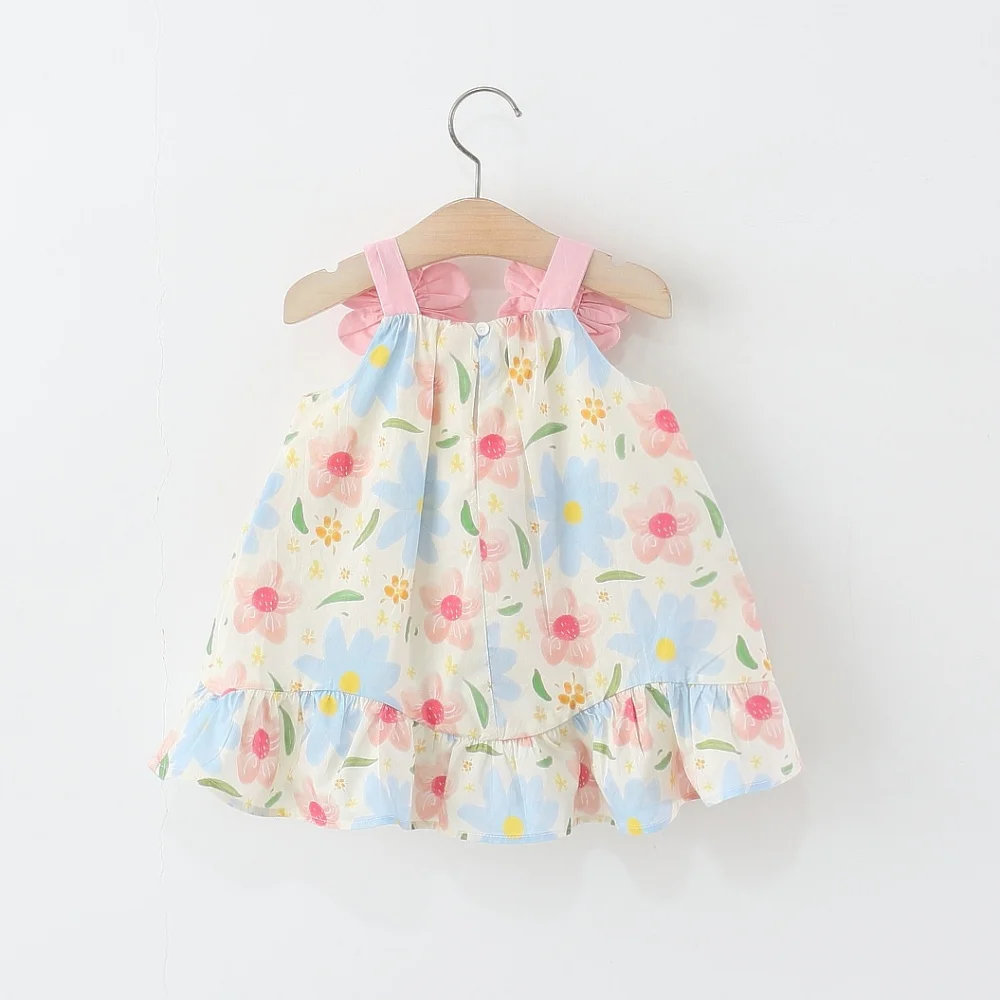 Baby Girl Dress Summer Flower Strap Girl Dress Cute Beach Princess Baby Dress Baby Girl Clothing