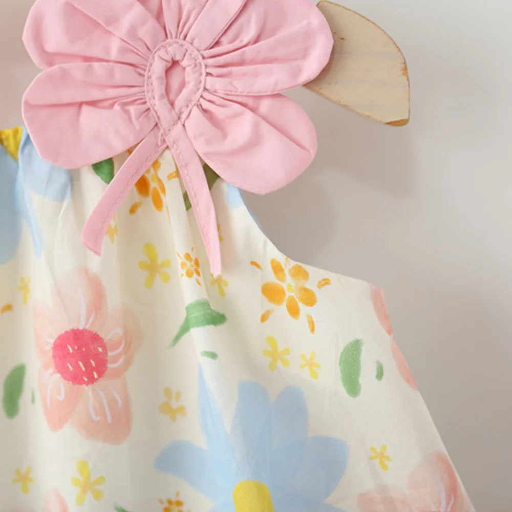 Baby Girl Dress Summer Flower Strap Girl Dress Cute Beach Princess Baby Dress Baby Girl Clothing