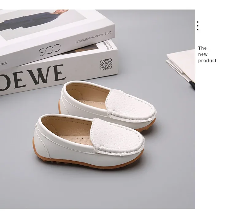 JGSHOWKITO 2026 Brand New Boys Casual Loafers Fashion Classic Soft PU Slip-on Kids Wedding Party Leather Flats Moccasins Trendy