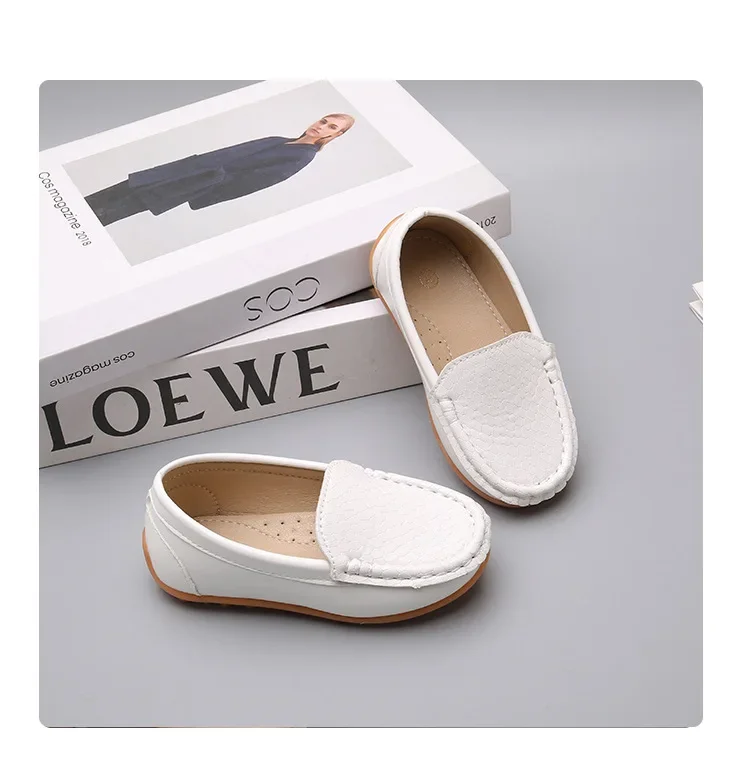 JGSHOWKITO 2026 Brand New Boys Casual Loafers Fashion Classic Soft PU Slip-on Kids Wedding Party Leather Flats Moccasins Trendy