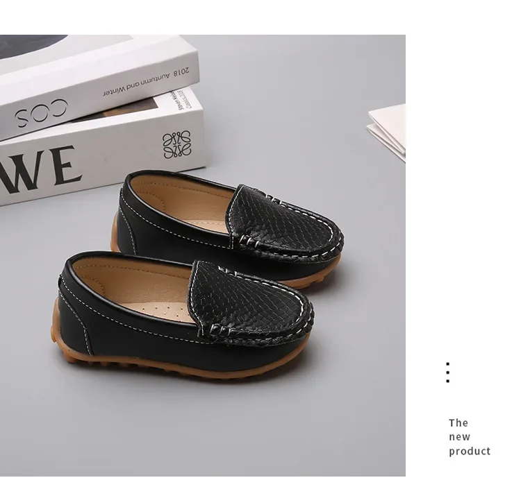 JGSHOWKITO 2026 Brand New Boys Casual Loafers Fashion Classic Soft PU Slip-on Kids Wedding Party Leather Flats Moccasins Trendy