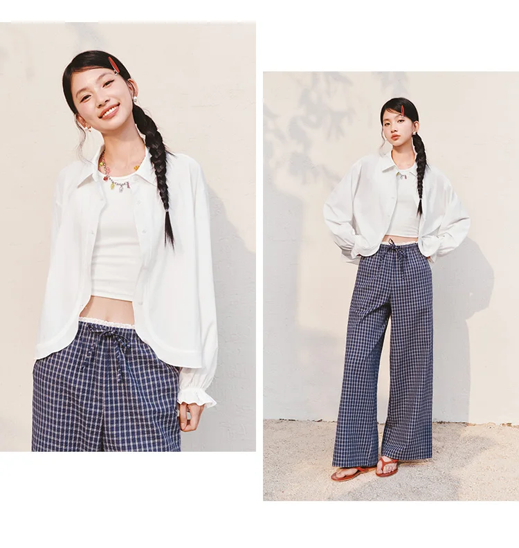 Semir Women Shirt UV Protection Cool Lantern Sleeve Drawstring Oversized Shirt 2026 Summer
