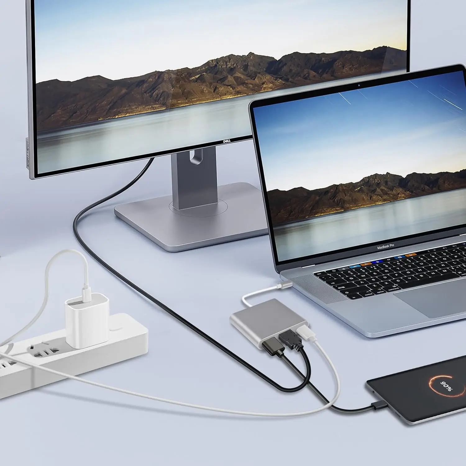 USB C to HDMI Adapter,Type C Digital AV Multiport Adapter,Hub Converter to HDMI 4K+USB 3.0,for iPhone 17 MacBook Pro