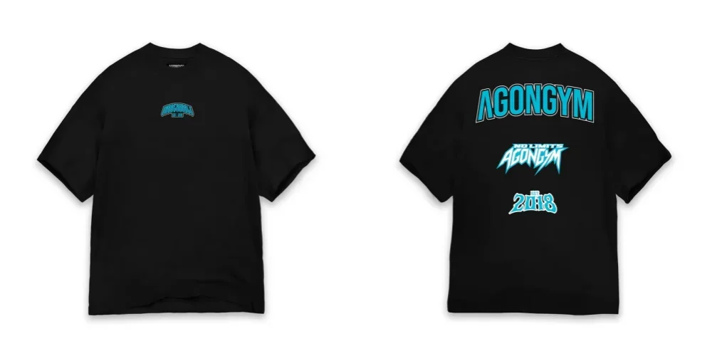 AGONGYM Oversized Loose Summer T-Shirts Short Sleeve Sport Shirts Gym Bodybuilding Fitness Mens Workout Casual Clothing