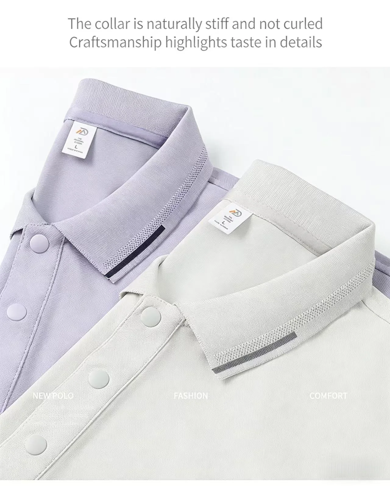 Men's new luxury polo shirt breathable comfort quick-dry short sleeve business casual sports exquisite fashion offset print tee
