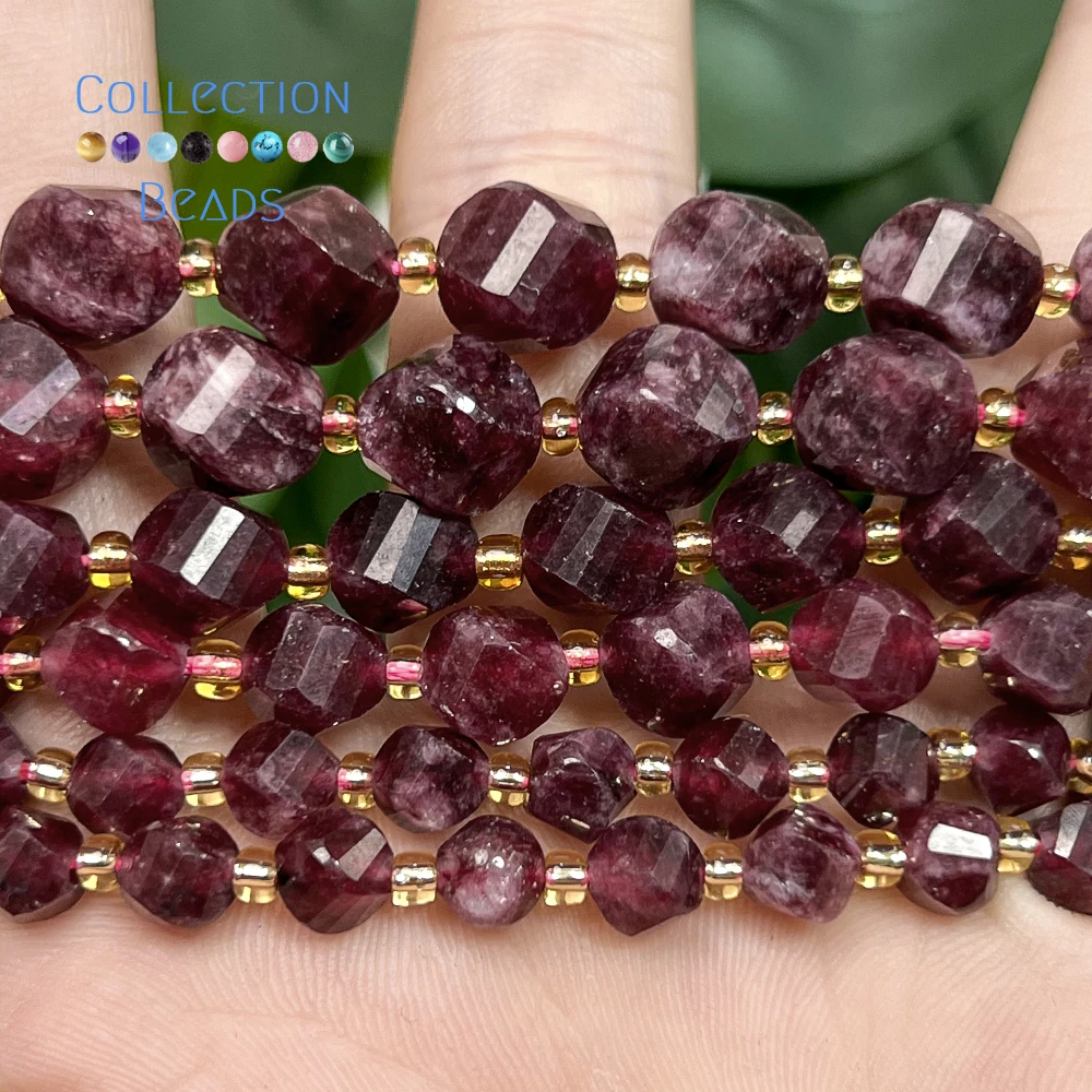 6 8 10mm Natural Stone Beads Garnet Jade Faceted Round Beads Loose Beads for Jewelry Making Diy Beading Accessory