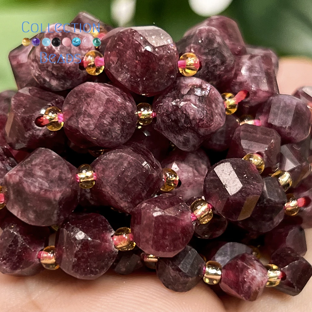 6 8 10mm Natural Stone Beads Garnet Jade Faceted Round Beads Loose Beads for Jewelry Making Diy Beading Accessory