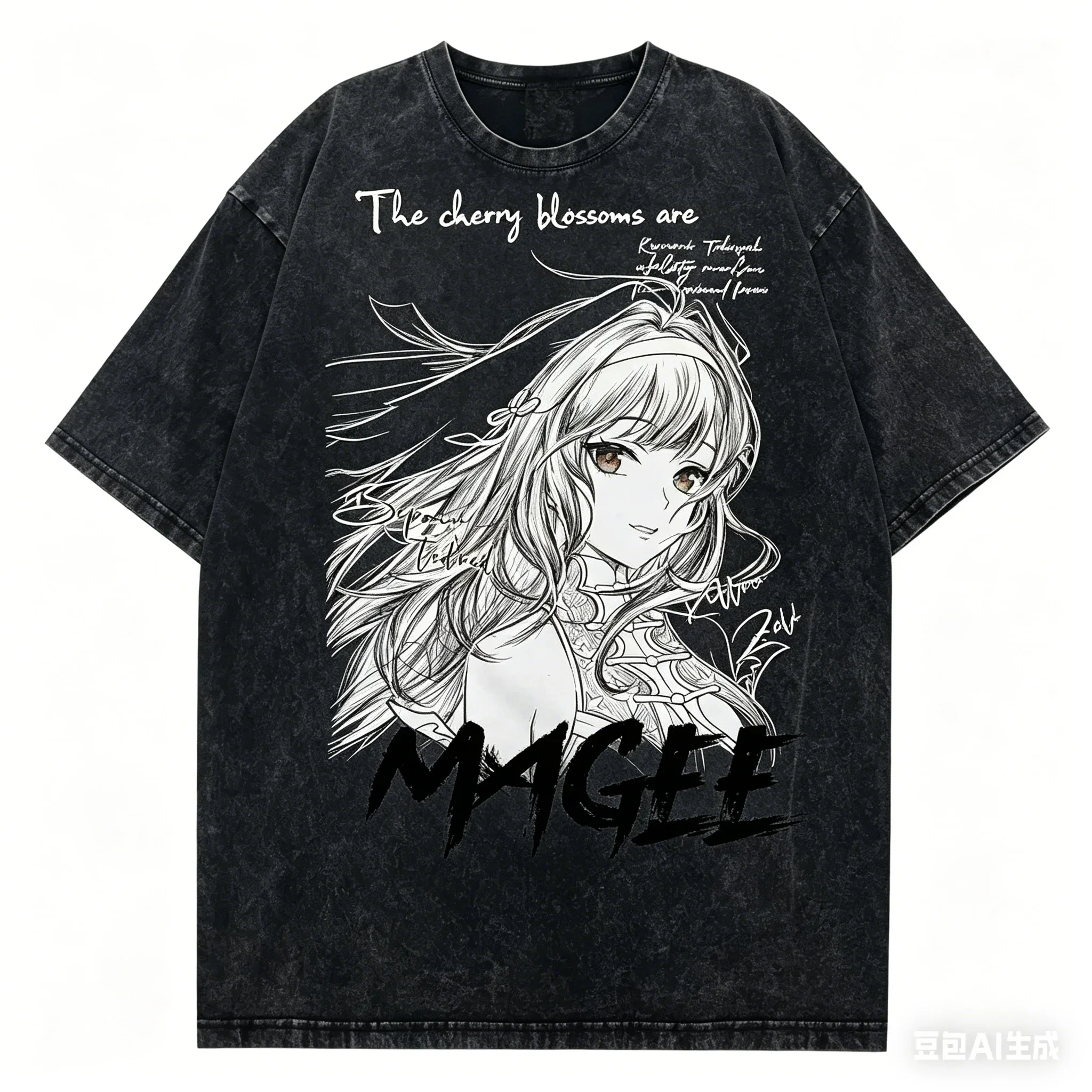 CookieRun Kingdom Washed T-shirt personality Clothes New Model Anime Tshirt Year round clothing Couples Plus Size Unisex Classic