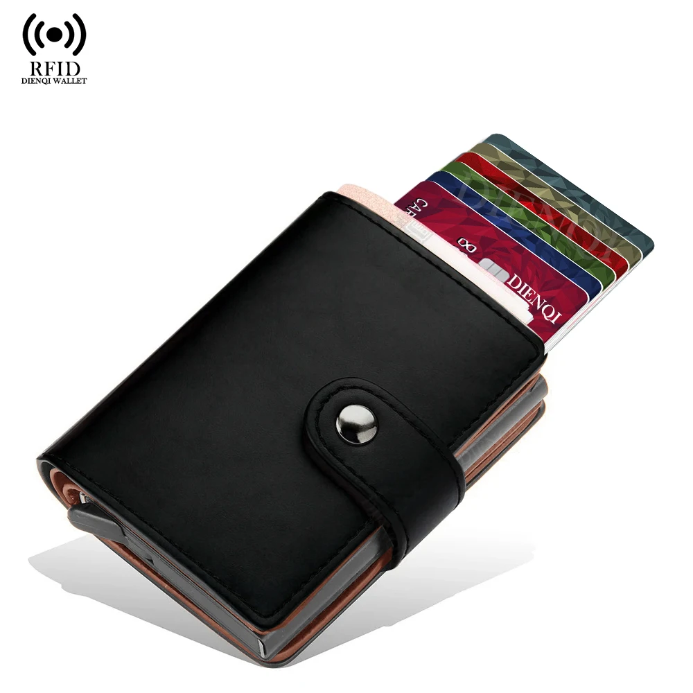 Rfid Small Men Wallets Luxury Brand Credit Card Holder Money Bags Pop Up Bank Cardholder Wallet Wallet for Men Cartera Hombre