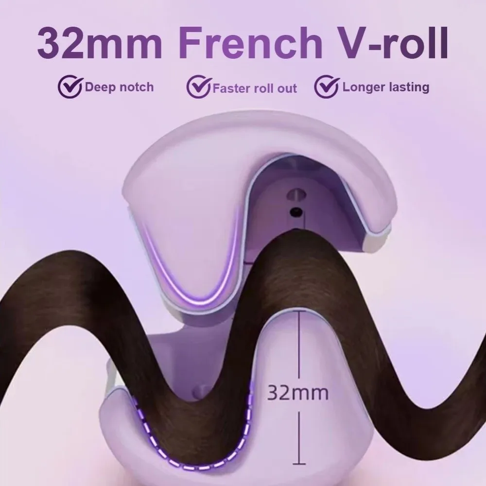 Large Curl 32MM Water Wave Hair Curler Quick Heating Plastic Casing Egg Roll Hair Curling Temperature Control