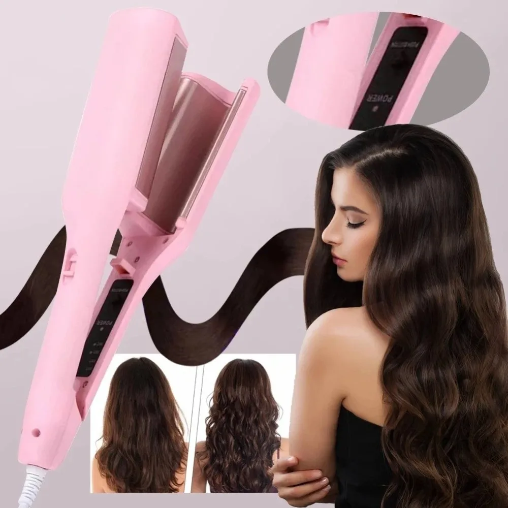 Large Curl 32MM Water Wave Hair Curler Quick Heating Plastic Casing Egg Roll Hair Curling Temperature Control