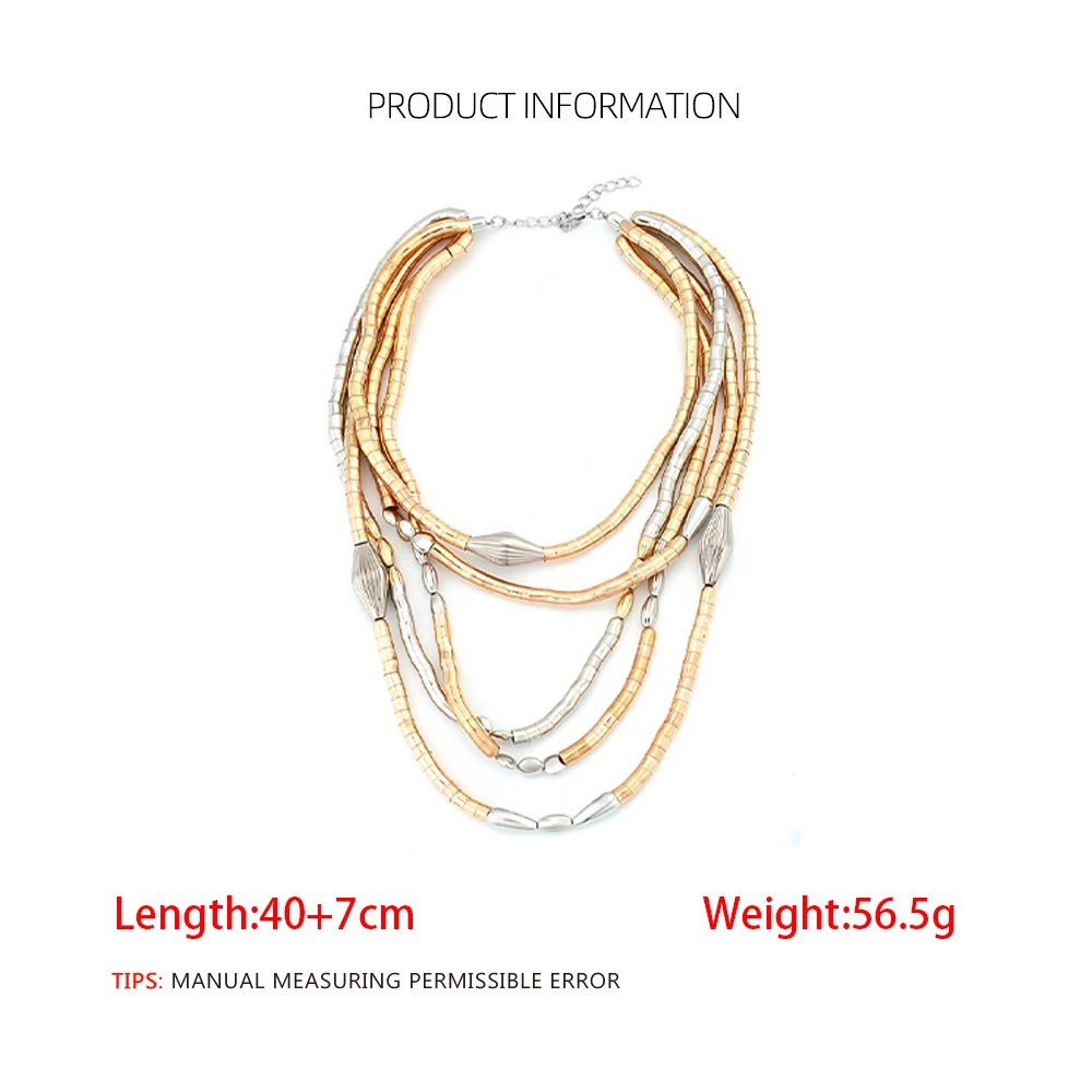 Multilayer CCB Beads Chains Necklaces for Women Bohemian Jewelry Summer Beach Party Accessories 2026 Trend