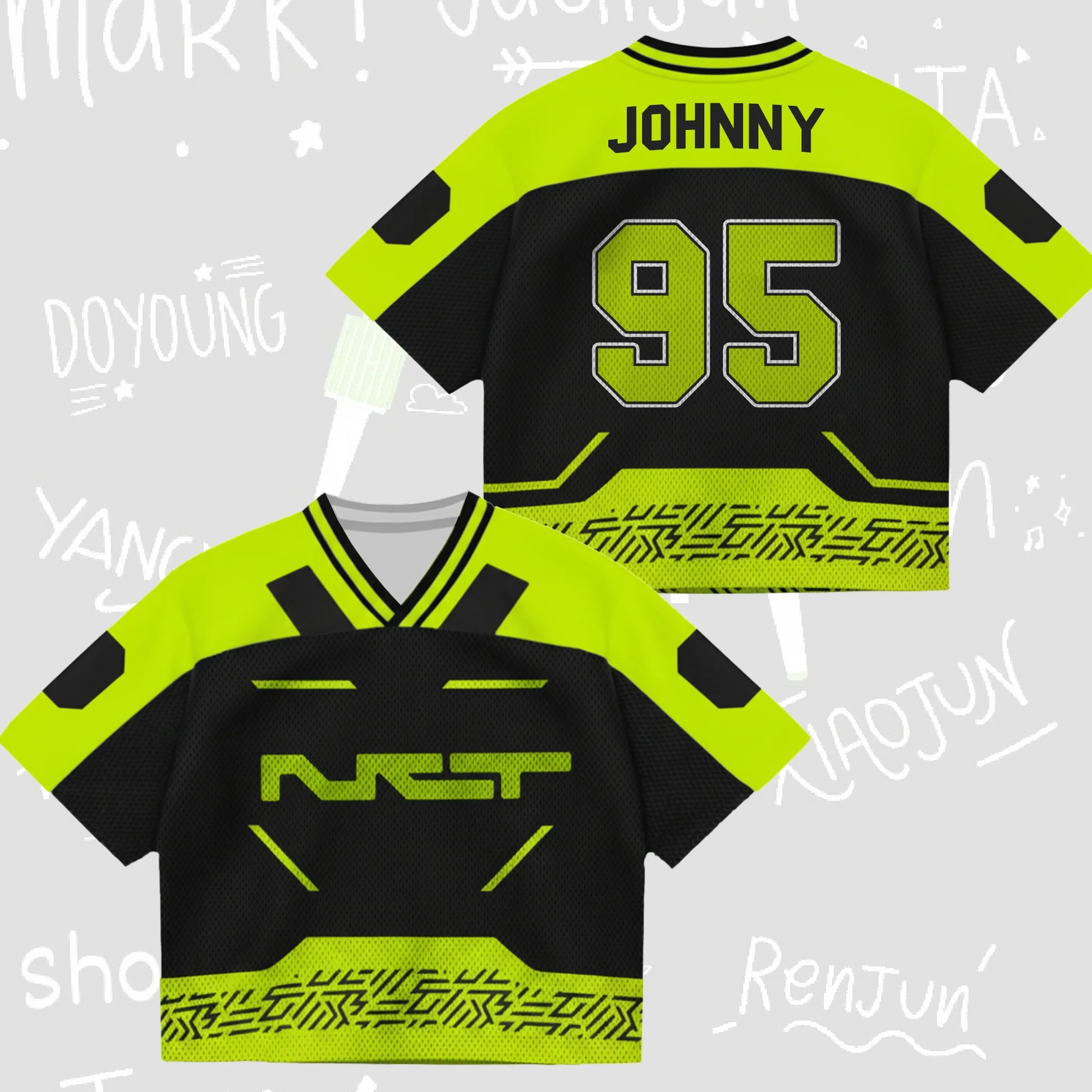 Kpop NCT 127 Everything All At Once Neo Jersey Gift for Fans Street Sportswear Family Matching Summer Breathable Quick-drying