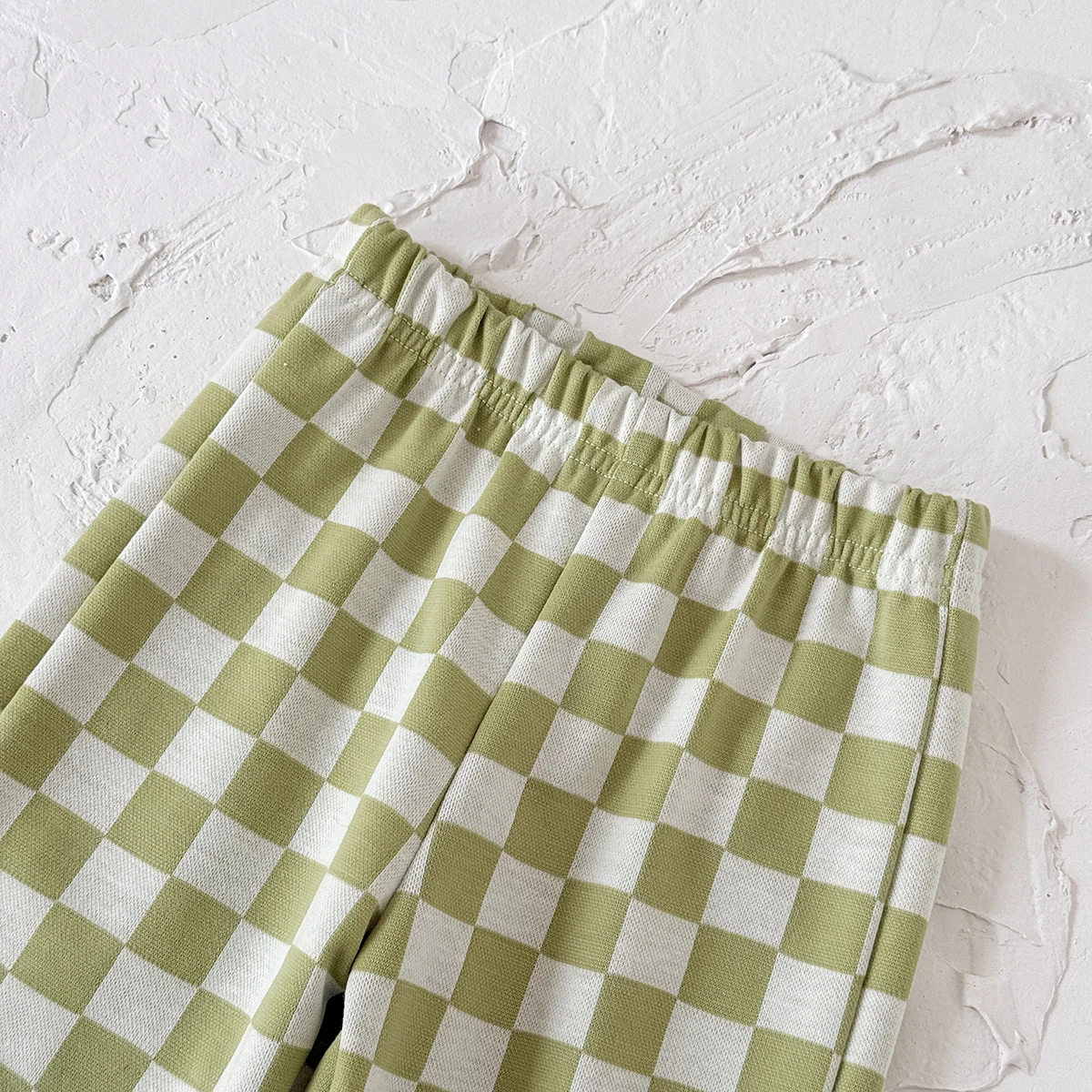 New Design Minimalist Baby Girl Clothes Spring Fall Solid Top+Casual Checked Pants Sets Baby Boy Clothing