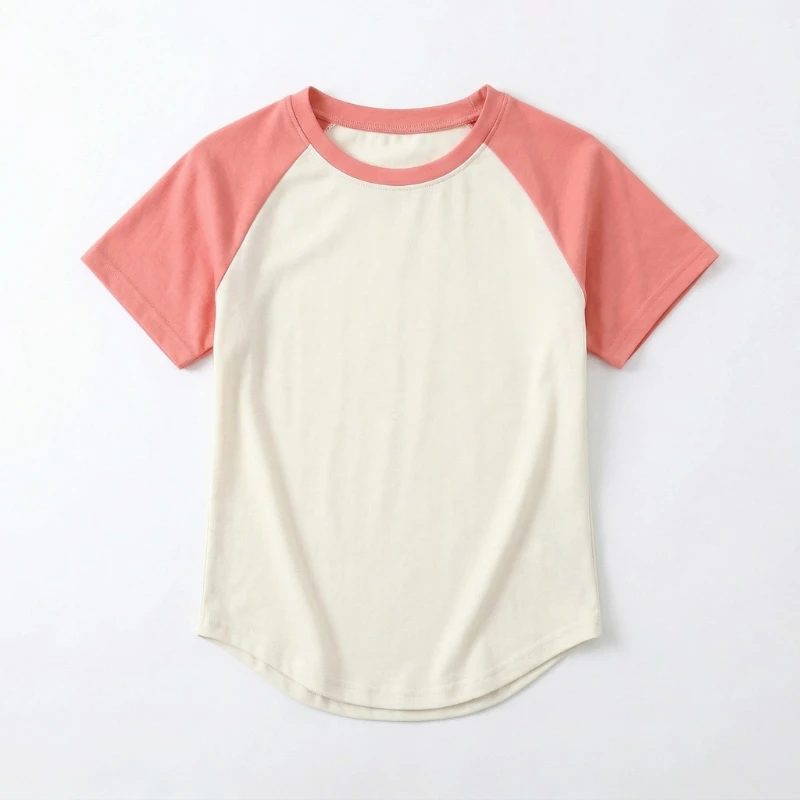 2026 Summer Fashion O Neck Women T-Shirt Trendy Color Blocking Casual Versatile T-Shirt Sexy Slim Short Sleeve Women's Tees