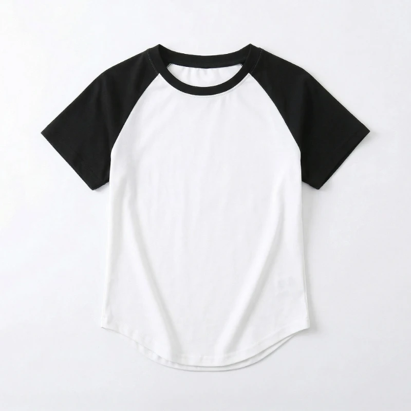 2026 Summer Fashion O Neck Women T-Shirt Trendy Color Blocking Casual Versatile T-Shirt Sexy Slim Short Sleeve Women's Tees