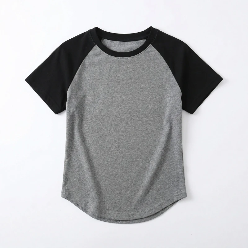 2026 Summer Fashion O Neck Women T-Shirt Trendy Color Blocking Casual Versatile T-Shirt Sexy Slim Short Sleeve Women's Tees