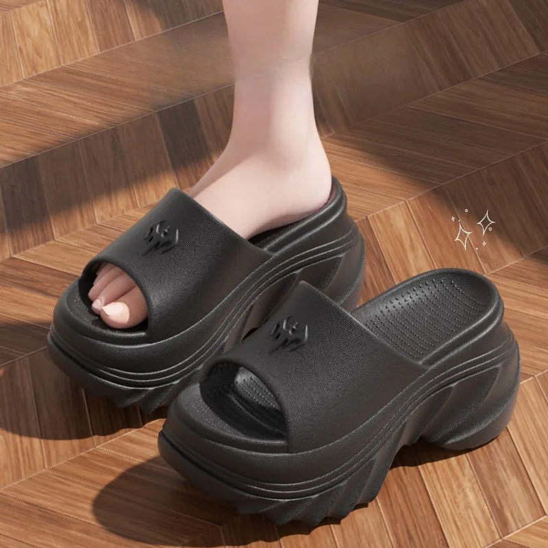 YNPO 10cm High Heel Chunky Sandals Women Fashion Open Toe Eva Platform Slippers Woman Summer Non Slip Thick Sole Slides Female