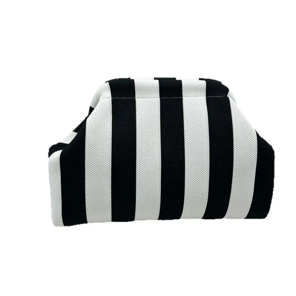Portable Spring Closure Open Top Colorful Striped Cosmetic Bag Large Capacity Multi-purpose Makeup Pouch Toiletry Bag Gifts
