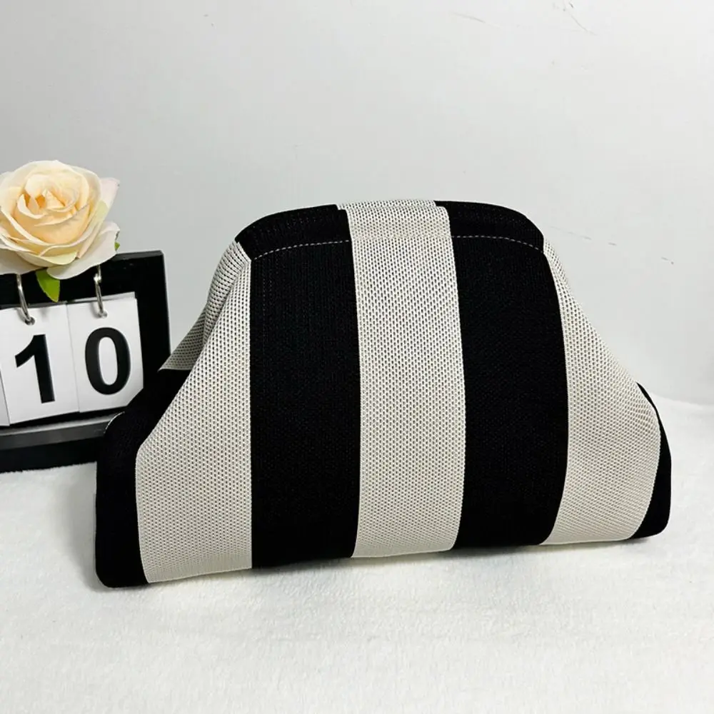 Portable Spring Closure Open Top Colorful Striped Cosmetic Bag Large Capacity Multi-purpose Makeup Pouch Toiletry Bag Gifts