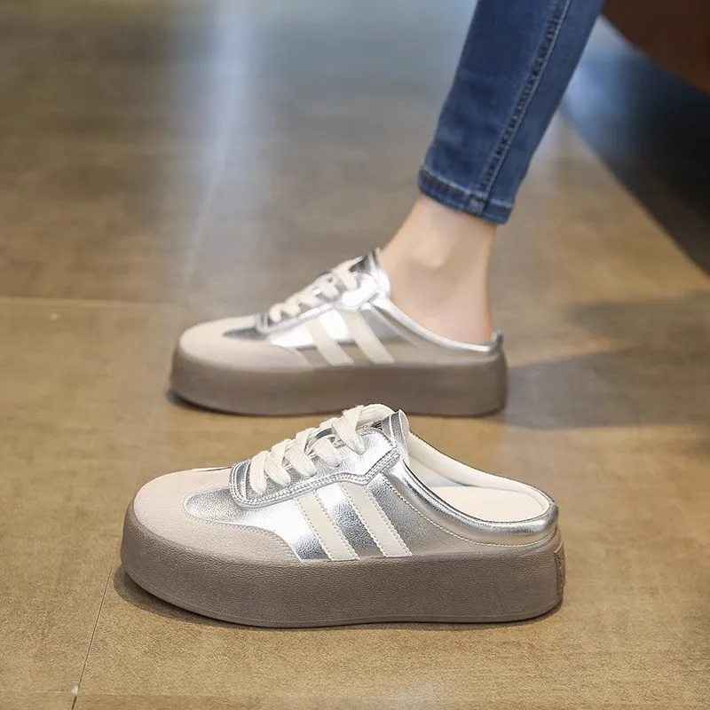 Spring and summer New Fashion thick-soled bag half Slippers Women's Outerwear Popular casual Comfortable one-foot Pedal 2026