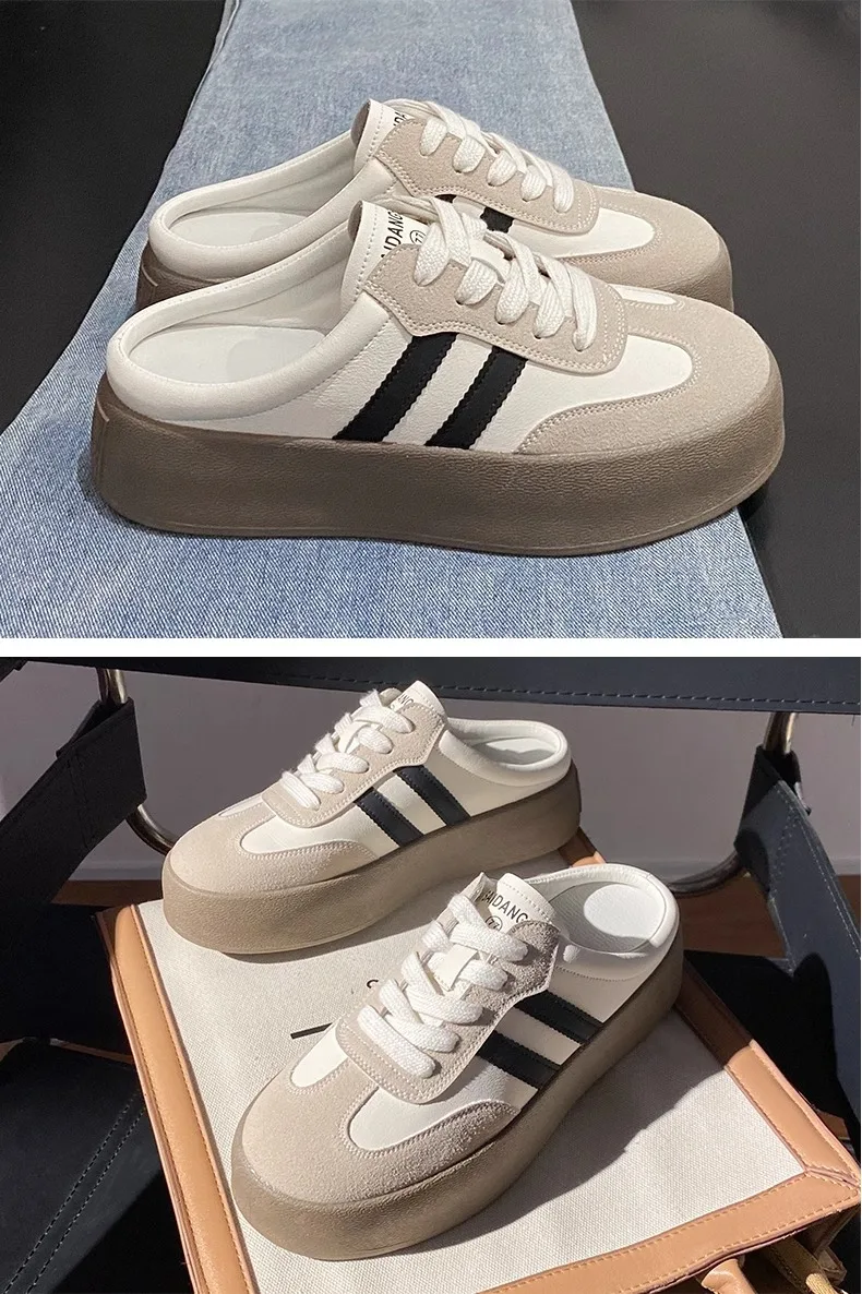 Spring and summer New Fashion thick-soled bag half Slippers Women's Outerwear Popular casual Comfortable one-foot Pedal 2026