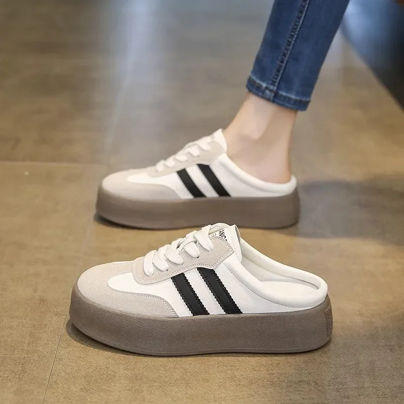 Spring and summer New Fashion thick-soled bag half Slippers Women's Outerwear Popular casual Comfortable one-foot Pedal 2026