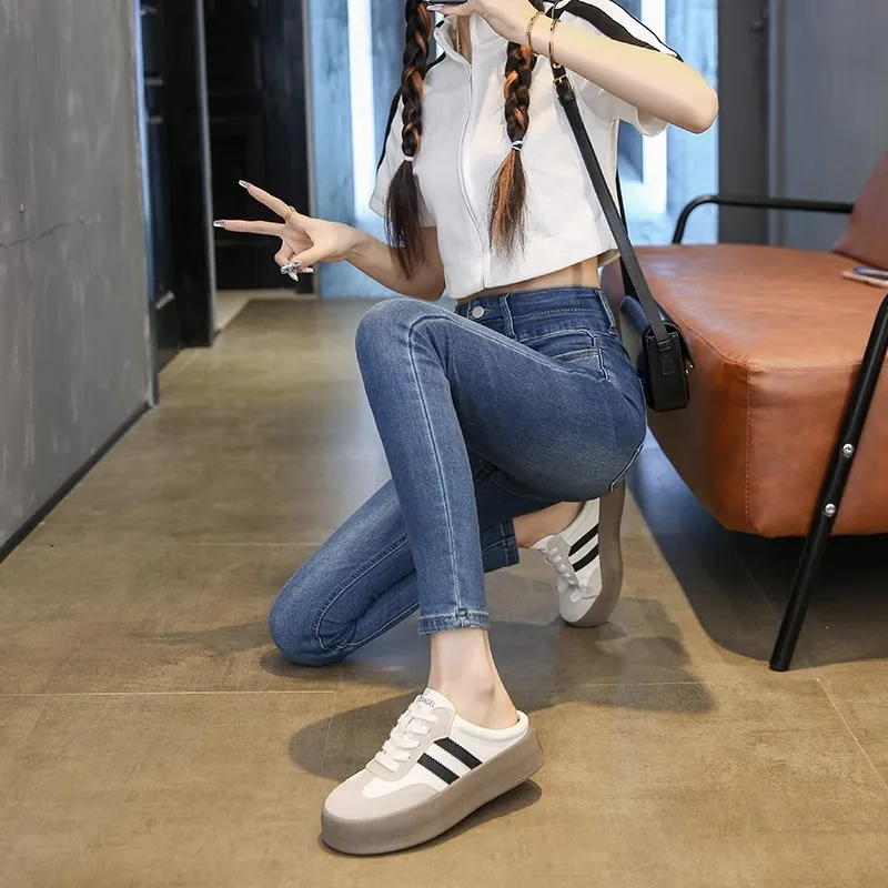 Spring and summer New Fashion thick-soled bag half Slippers Women's Outerwear Popular casual Comfortable one-foot Pedal 2026