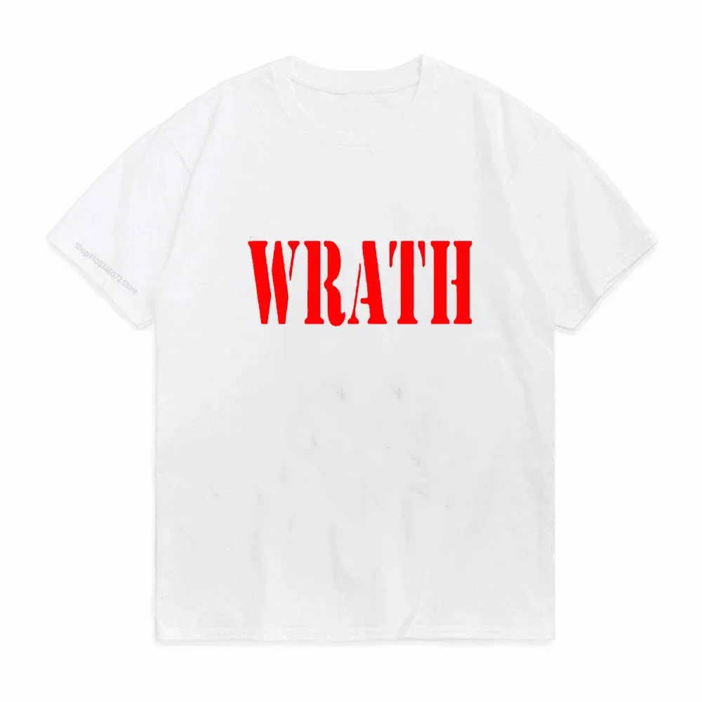 Limited WRATH Natural Selection Logo Design Graphic Men T-Shirt Summer Fashion Streetwear O Neck Cotton Short sleeve Top Tee