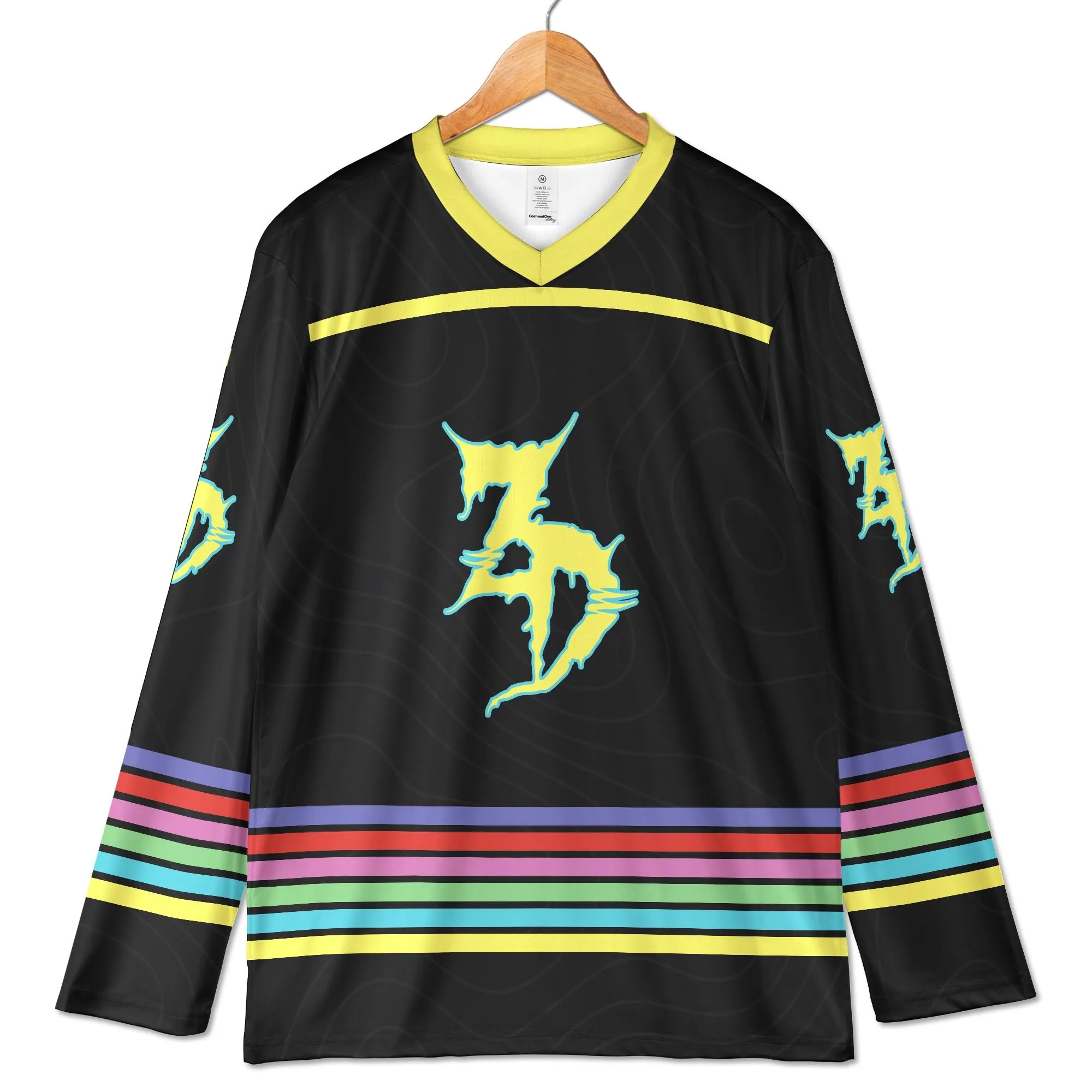 Spring Summer Men's Long-Sleeved Top Zeds Dead Rave Jersey Skeleton Hands Hockey Shirt Dubstep Festival Outfit Quick-drying Top