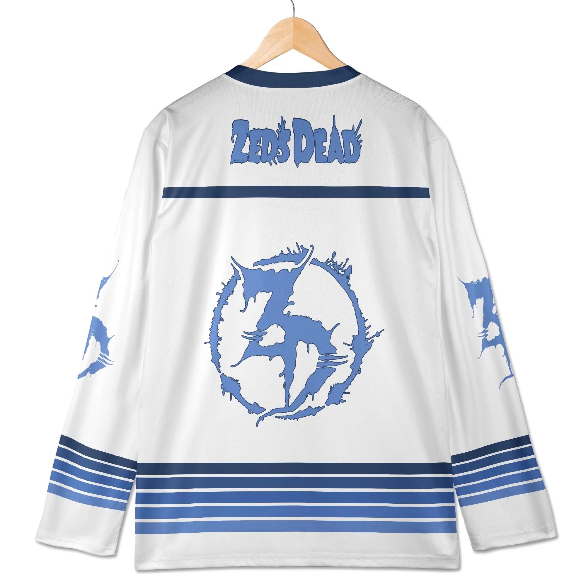 Spring Summer Men's Long-Sleeved Top Zeds Dead Rave Jersey Skeleton Hands Hockey Shirt Dubstep Festival Outfit Quick-drying Top