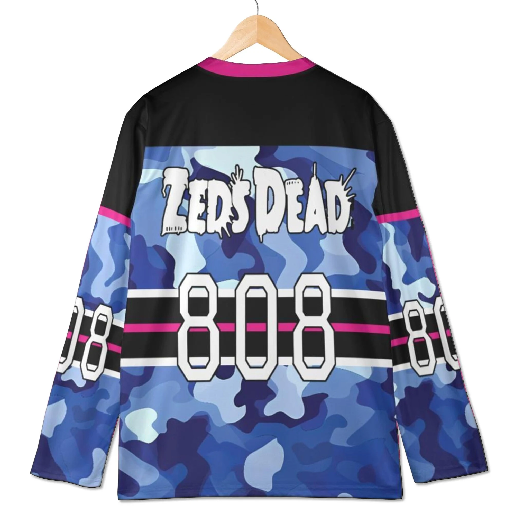 Spring Summer Men's Long-Sleeved Top Zeds Dead Rave Jersey Skeleton Hands Hockey Shirt Dubstep Festival Outfit Quick-drying Top