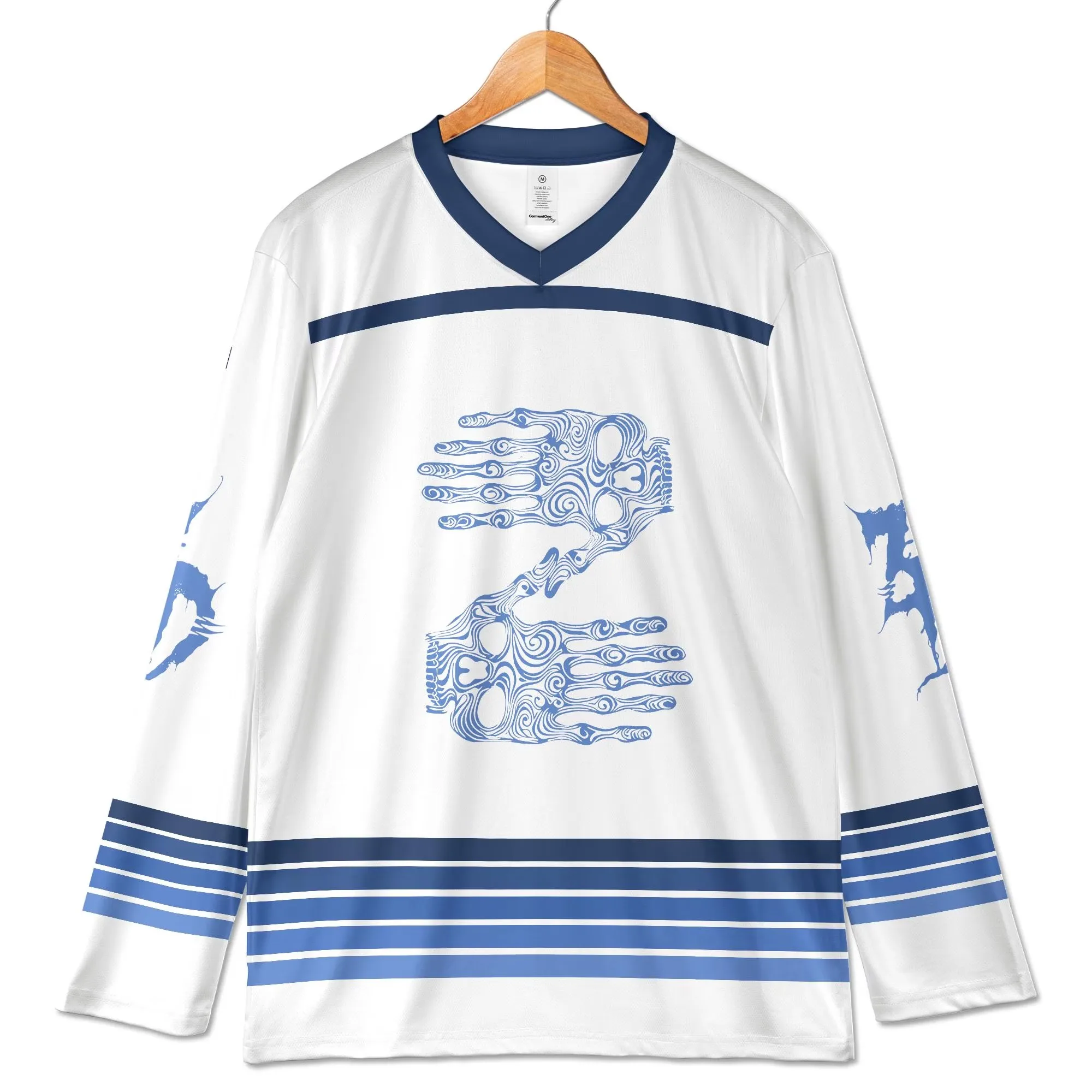 Spring Summer Men's Long-Sleeved Top Zeds Dead Rave Jersey Skeleton Hands Hockey Shirt Dubstep Festival Outfit Quick-drying Top