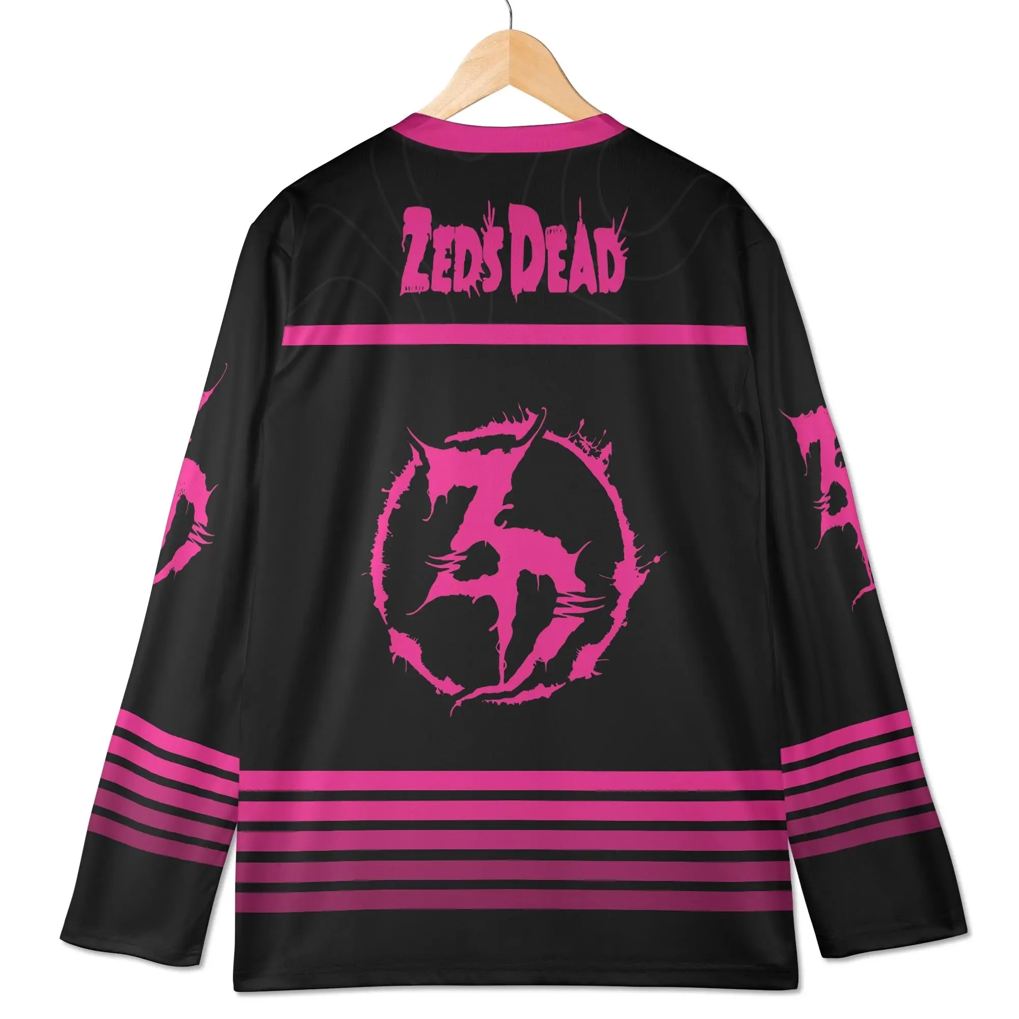 Spring Summer Men's Long-Sleeved Top Zeds Dead Rave Jersey Skeleton Hands Hockey Shirt Dubstep Festival Outfit Quick-drying Top