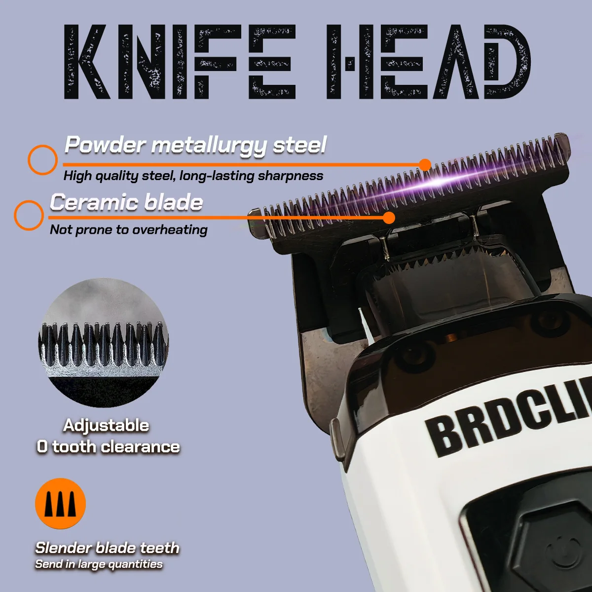 Professional Electric Hair Clipper Hair Trimmer Brushless Motor 7500RPM DLC Blade Electric Shaver 8000RPM DC Motor BRDCLIP Shop