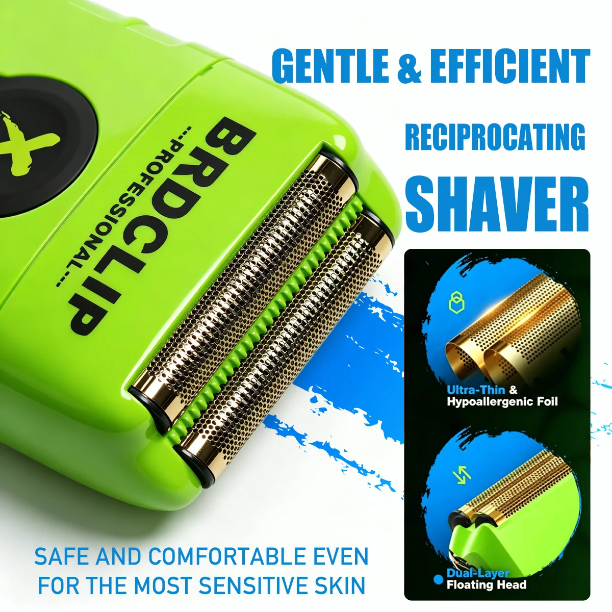 Professional Electric Hair Clipper Hair Trimmer Brushless Motor 7500RPM DLC Blade Electric Shaver 8000RPM DC Motor BRDCLIP Shop