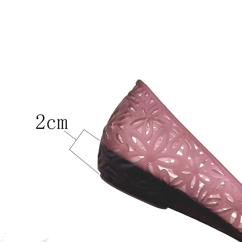 Resillee Women Hollow Out Breathable Jelly Ballet Flats Flat Slip-on PVC Waterproof Casual Beach Shoes