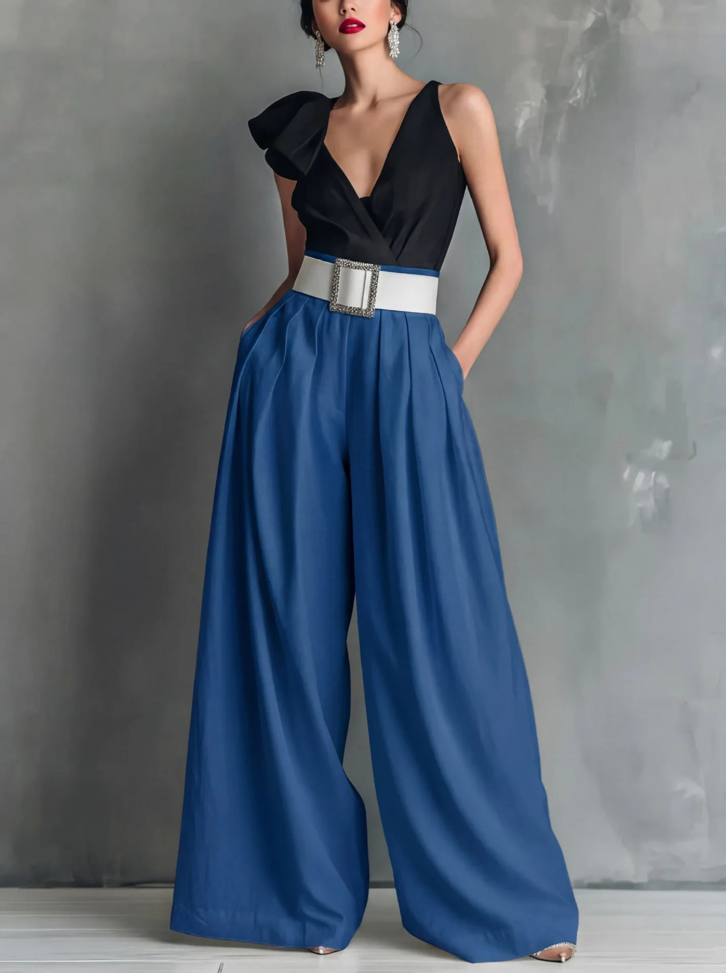 Spring/Summer 2026 High-Waist Loose Solid Color Fashionable Casual Pants for Office Versatile Stylish New Arrival