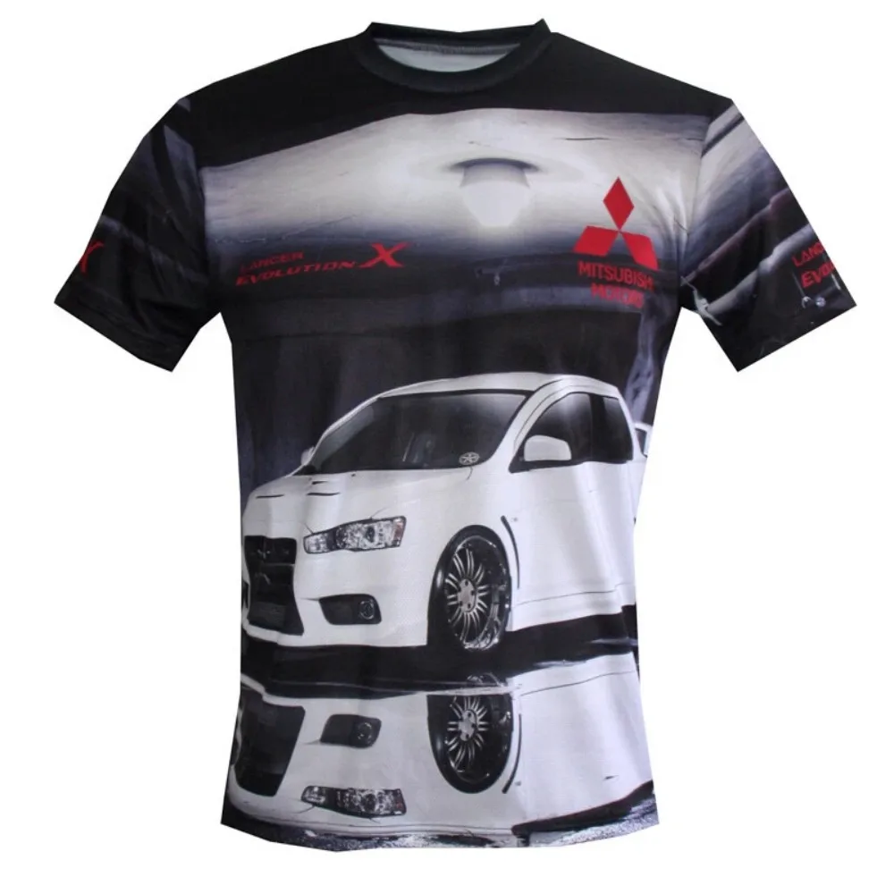 Mitsubishi Ralliart motorsport T-shirt, men's and women's, breathable, quick-drying, stretchy, casual, training, and travel top