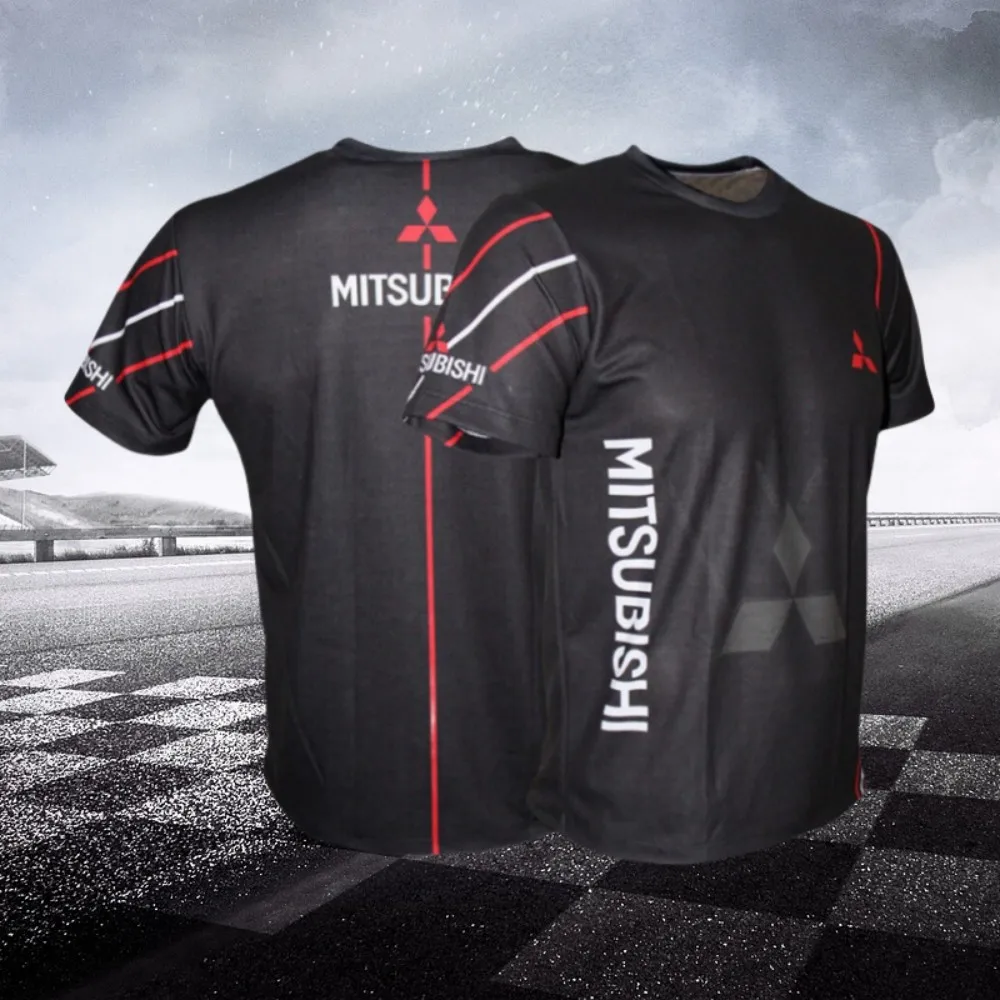 Mitsubishi Ralliart motorsport T-shirt, men's and women's, breathable, quick-drying, stretchy, casual, training, and travel top