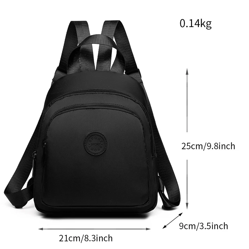 Unisex Mini Nylon Backpack Lightweight Water Resistant Casual Daily Travel School Small Daypack Shoulder Bag