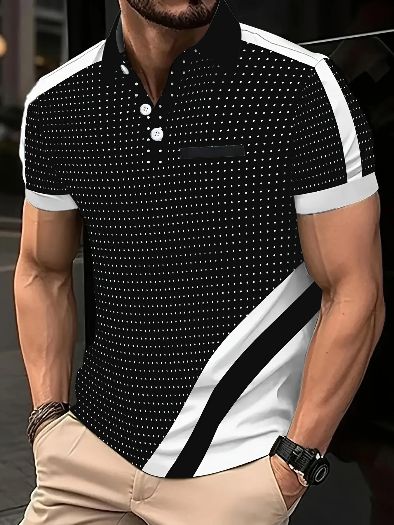 2026 Summer Men's Polo Shirt 3D Printed Pattern Breathable Lightweight Comfortable Casual and Fashionable Outdoor Men's Clothing