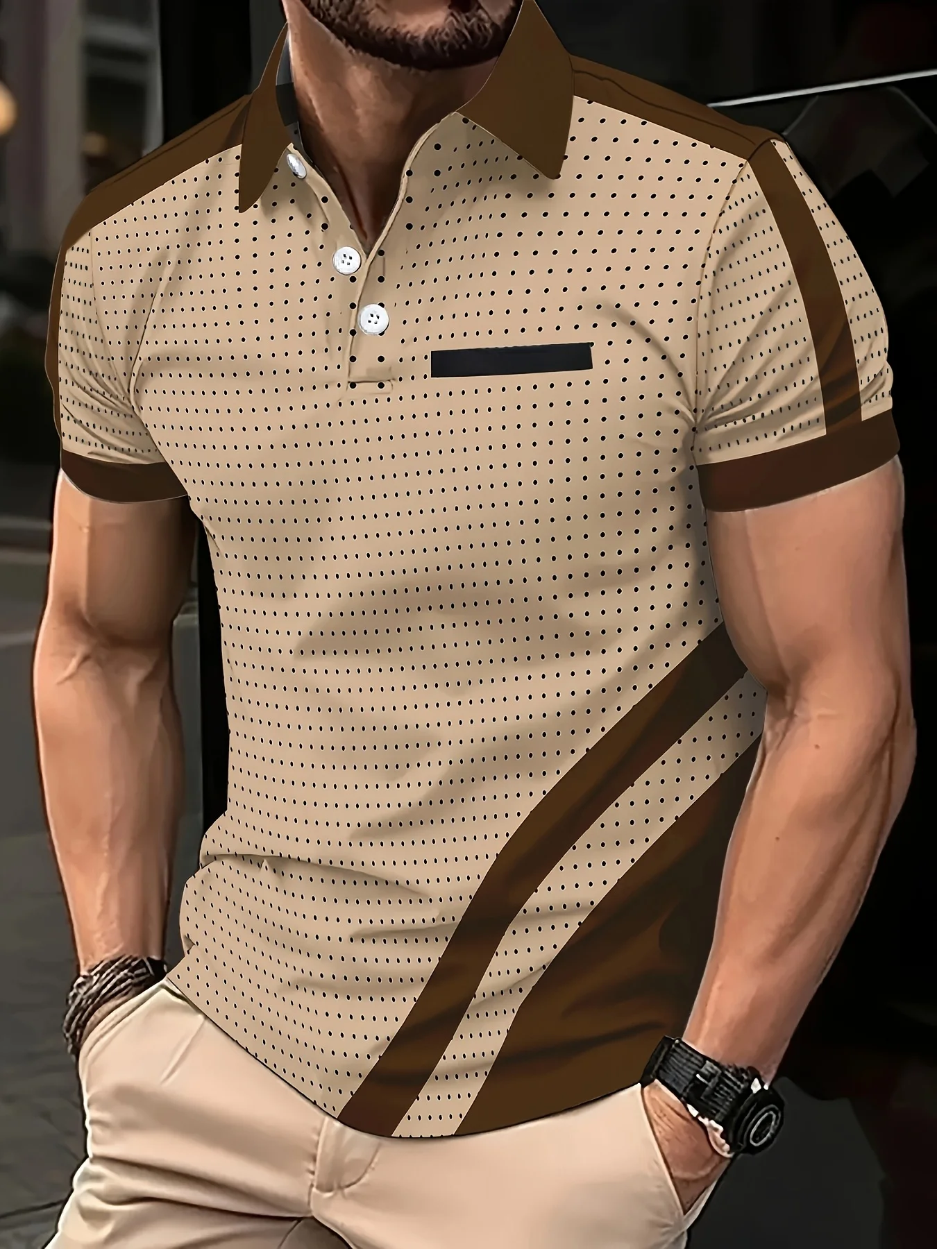 2026 Summer Men's Polo Shirt 3D Printed Pattern Breathable Lightweight Comfortable Casual and Fashionable Outdoor Men's Clothing