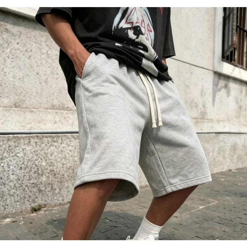 Men's Y2K Casual Solid Color Shorts Summer New Item Suitable for Both Men and Women Casual Sports Shorts