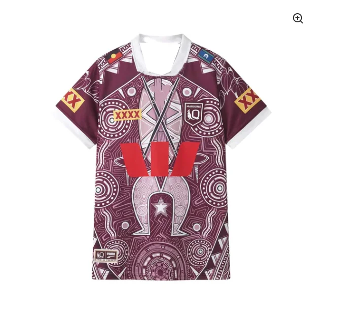 2026 Summer New QLD Maroons State of Origin Indigenous Jersey  Family Matching Y2K T-shirt Suitable for Daily and Training Wear