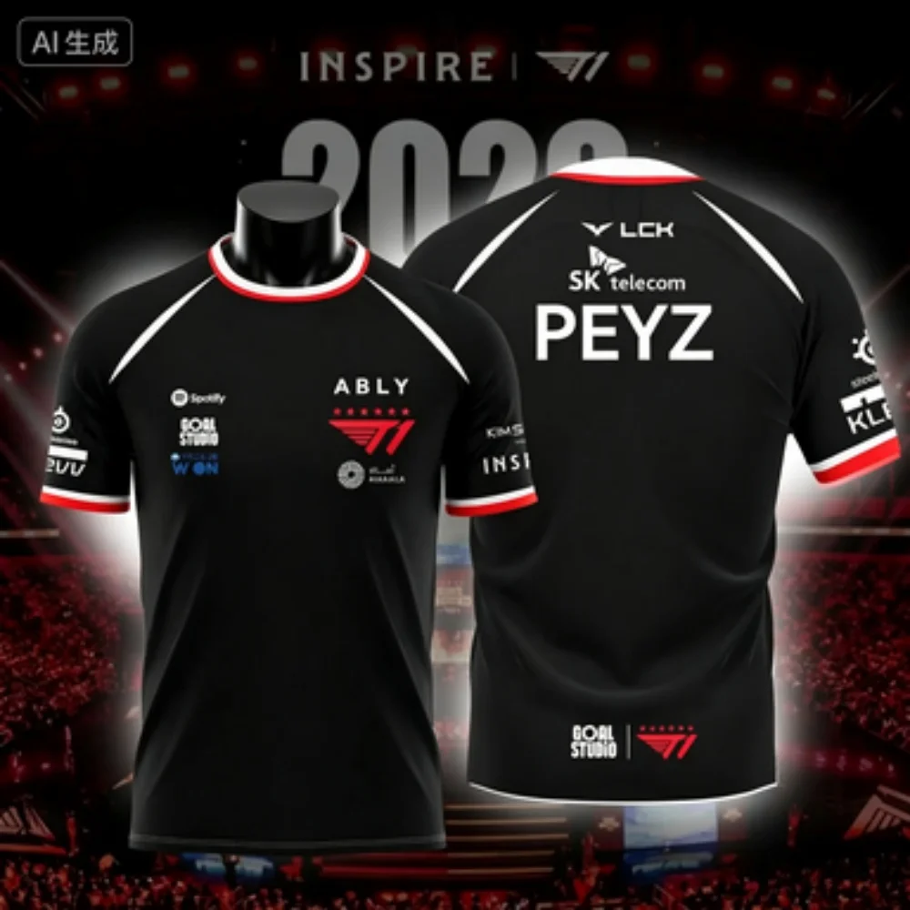 telecom Team PEYZ Player Esports Match Jersey Short-sleeve Sports T-shirt